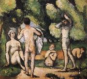 Paul Cezanne were five men and Bath France oil painting artist